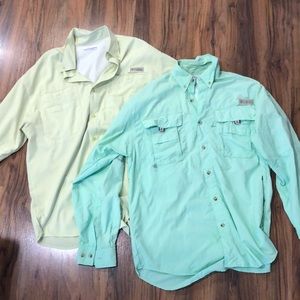 Men’s Columbia shirts, medium and small
